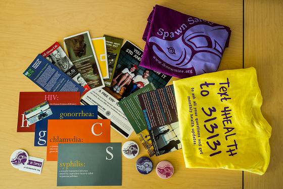 STD prevention materials available through IknowMine.org. October 24, 2012. Photo: Loren Holmes. Alaska Dispatch.  