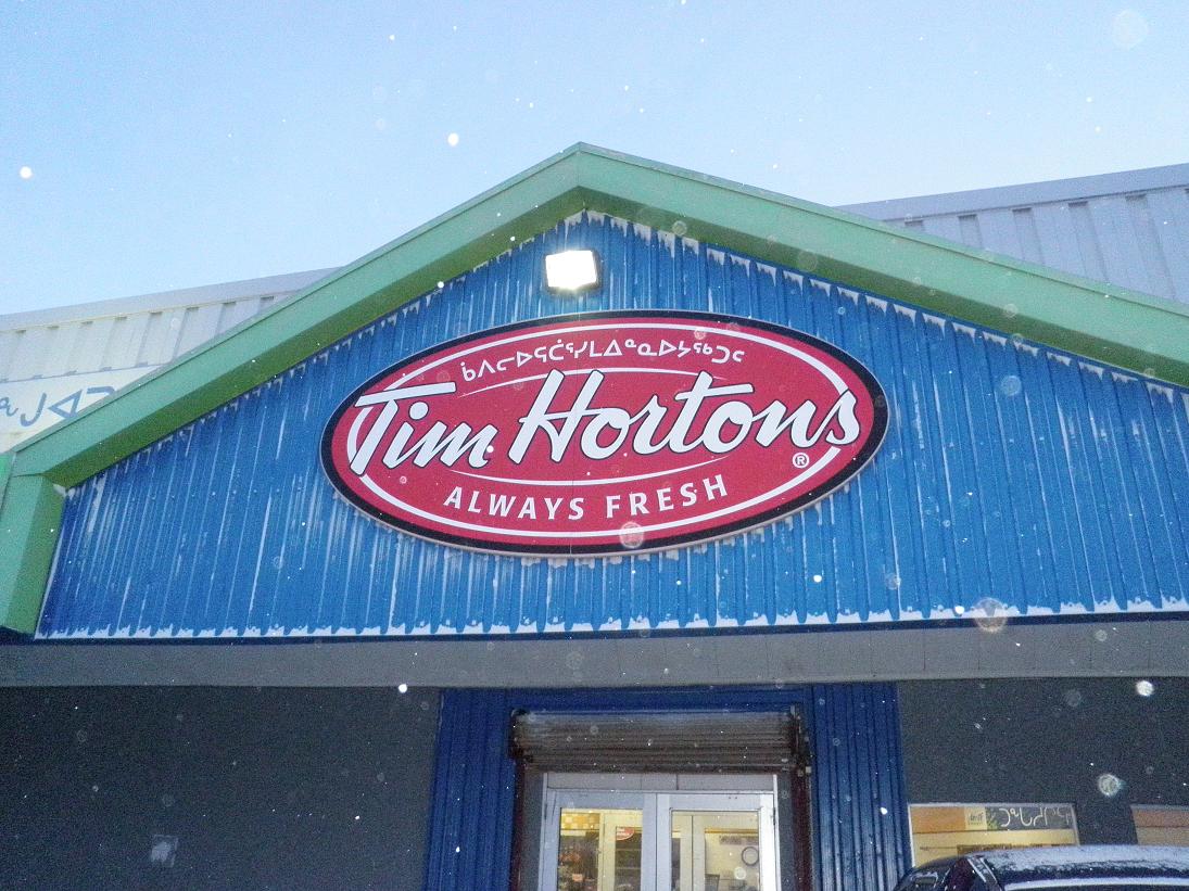 Tim Hortons Iqaluit location. Photo by Eilís Quinn.