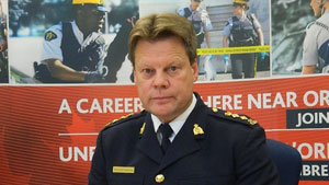 RCMP Chief Supt. Steve McVarnock says police are easy targets in the community because of the work they do. (Daniel MacIsaac/CBC)
