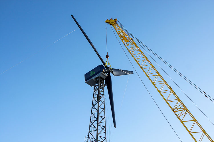 Wind turbines at the island of Mariahamn between Sweden and Finland. Photo: Olivier Morin, AFP.