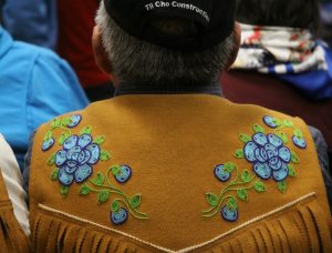 Another traditional Dene beadwork design. Photo by Levon Sevunts