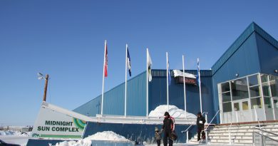 Inuvik's Midnight Sun Complex in Canada's Northwest Territories. CBC's Cross Country Checkup call-in show visited Inuvik earlier this month to ask the question: "Is Canada making the right moves in developing the north?" (Eilís Quinn, Eye on the Arctic)