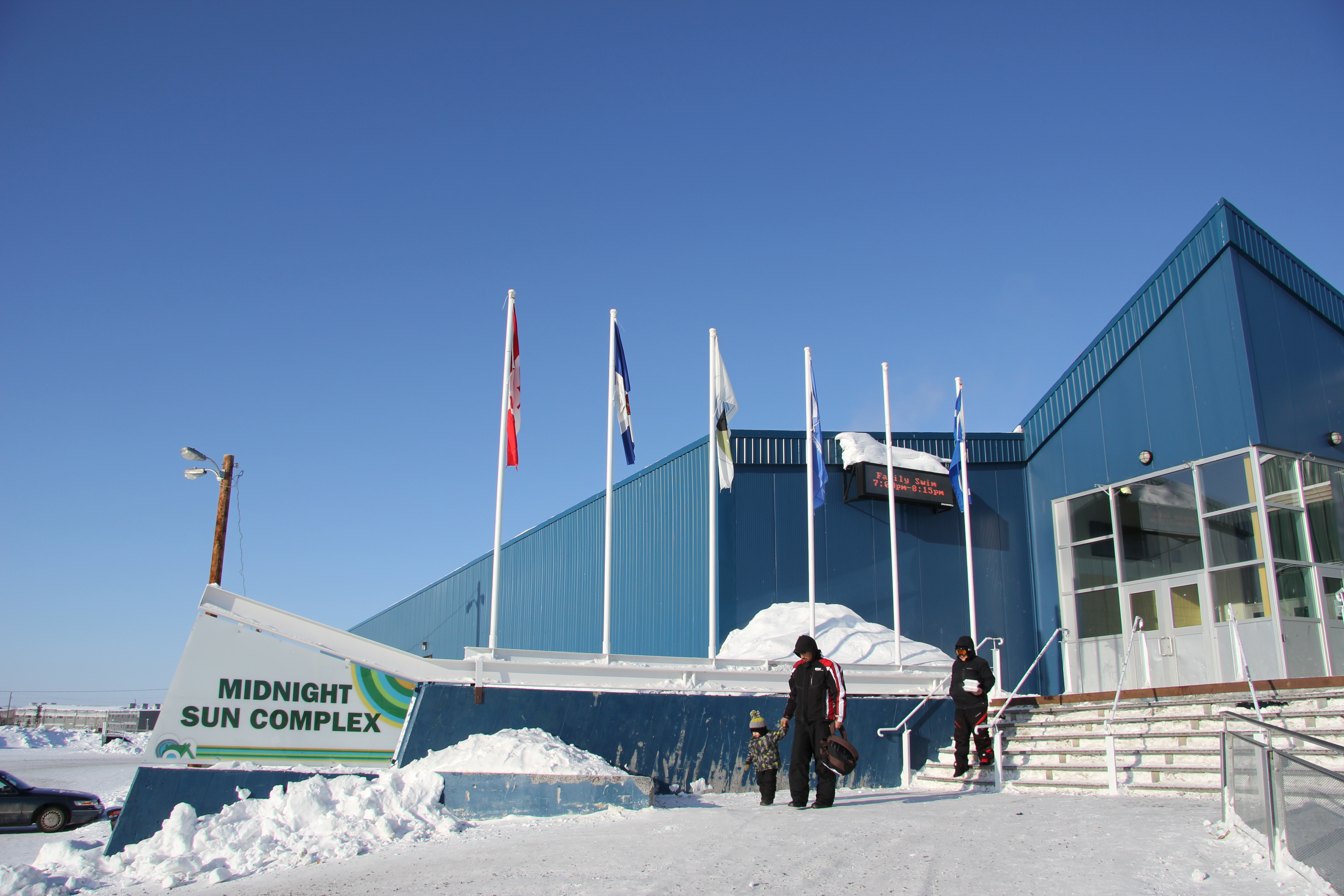 Inuvik's Midnight Sun Complex in Canada's Northwest Territories. CBC's Cross Country Checkup call-in show visited Inuvik earlier this month to ask the question: "Is Canada making the right moves in developing the north?" (Eilís Quinn, Eye on the Arctic)