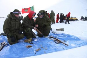 Canadian soldiers learn how to use the Lee Enfield rifle. Photo by Levon Sevunts