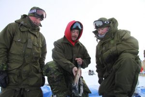 Canadian soldiers learn how to use the Lee Enfield rifle. Photo by Levon Sevunts.