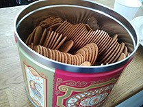 A tin of traditional Swedish ginger snaps. (Kris Boswell / Radio Sweden)