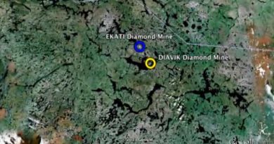 Location of the Ekati diamond mind in Canada's Northwest Territories. (CBC)