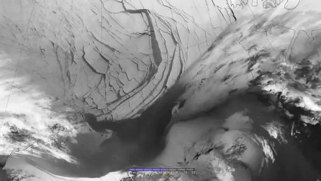 Beaufort Sea ice breakup. (NASA)
