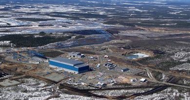 Kaunisvaara mine, outside Pajala. The first shipments of ore left the Norwegian port of Narvik last week, bound for Tata Steel in the Netherlands. (Northland, Radio Sweden)