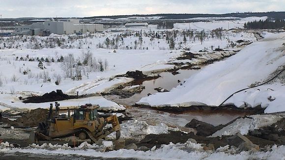 Talvivaara has faced repeated problems with leakage from waste water ponds. (Heikki Rönty / Yle)