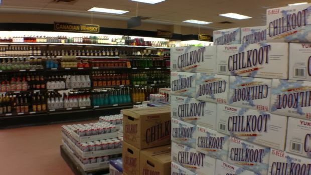 L'intérieur d'un « Liquor Store » à Whitehorse au Yukon. (CBC)