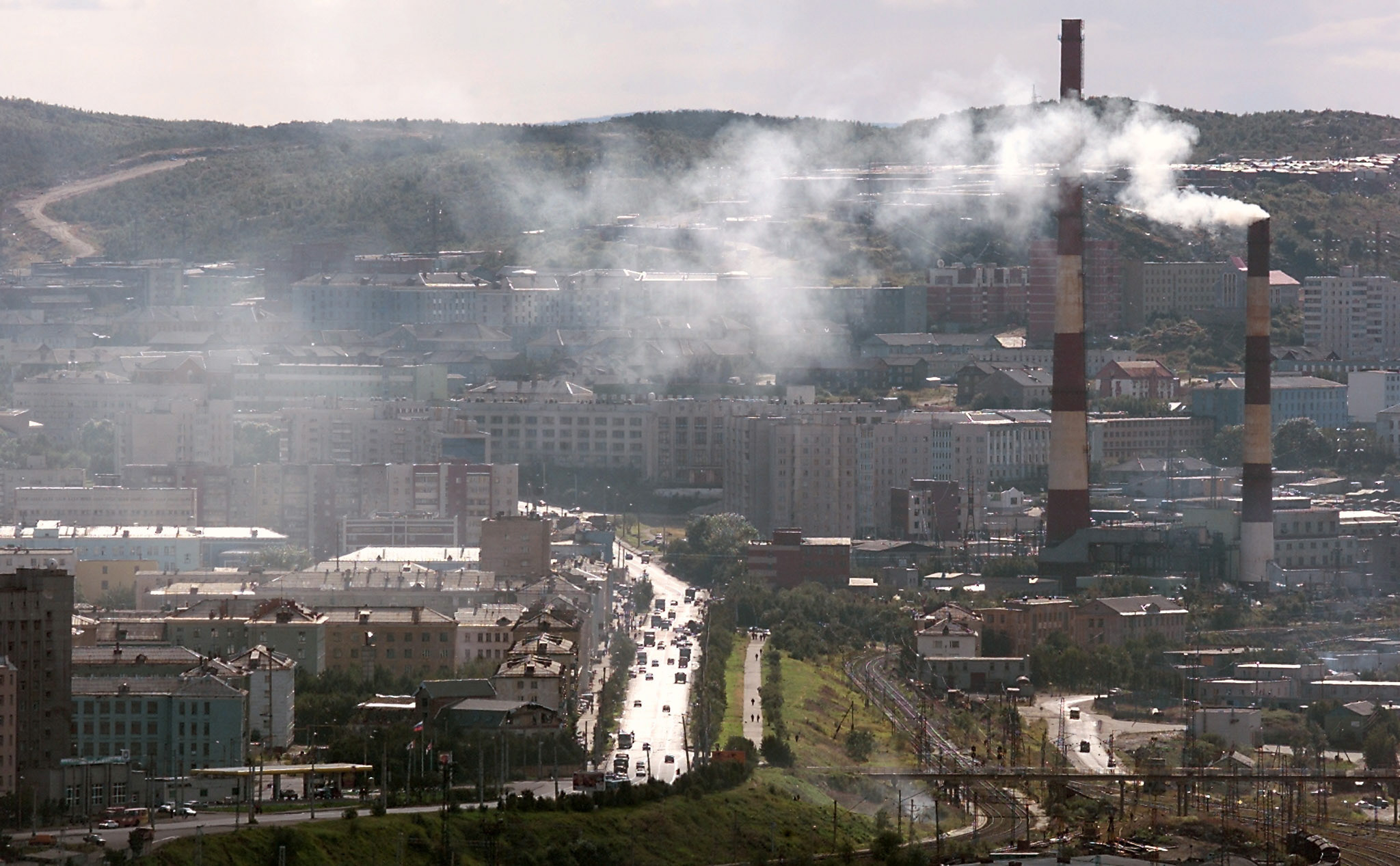 Russia's northern port of Murmansk. EMERCOM sites will stretch from here to to Provideniya, in easternmost Russia.(AFP)