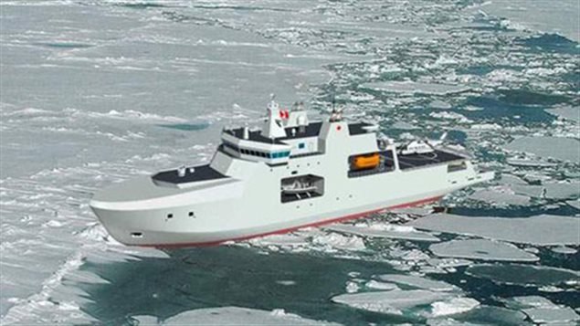 The government will pay $288 million to have Canada's Arctic patrol ships designed - the amount does not include the cost of building the ships. (Radio-Canada)