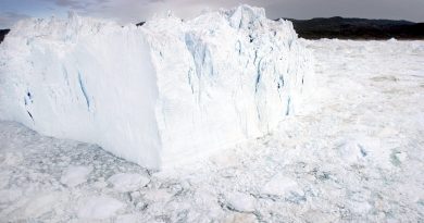 The Greenland ice cap is seen in this aerial photograph from August 2005. (John McConnico, AP)