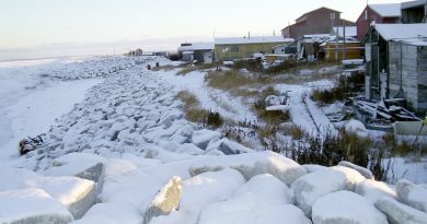 Shishmaref, Alaska.Tony Weyiouanna, president of the local village corporation, will take the village's case for inclusion in the Community Development Quota fishing program to the U.S. Congress. (Tony A. Weyiouanna Sr. / The Village of Shishmaref / AP)