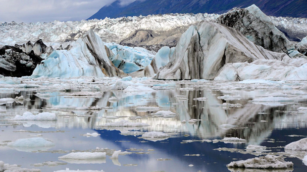 Kluane National Park in Yukon is heavily glaciated. The Lowell Glacier in the park is pictured here. (Sean Kilpatrick/Canadian Press)