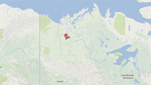 About 800 people live in the community of Fort McPherson, in Canada's Northwest Territories. (Google)
