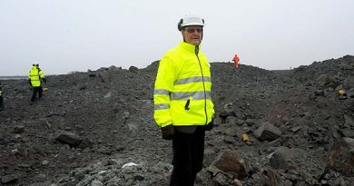 Former Northland CEO Karl-Axel Waplan at the mine outside Pajala. (Alf Lindbergh / Pressbilder / Radio Sweden)