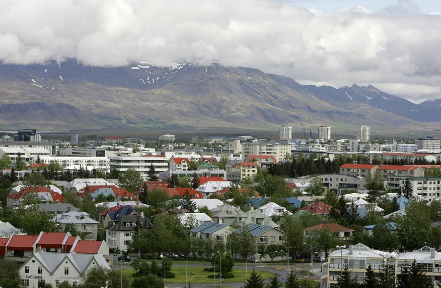 View across Reykjavík in Iceland from Öskjuhlíd Hill. (Kirsty Wigglesworth, File / AP)