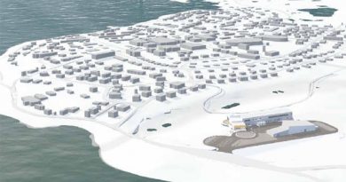 The CHARS site will be located on the outskirts of the community of Cambridge Bay, Nunavut. It will be one of the largest buildings in the territory. (FGMDA/NFOE Architects)