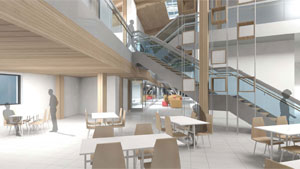 A view of the inside of the building, according to preliminary plans. The final blue prints will be done soon and sent back to the community for further consultation. (FGMDA/NFOE Architects)