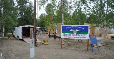 Habitat for Humanity's construction site in North Pole, summer 2012. The geothermal unit slashed utility costs by 50 percent in its new three-bedroom, two-bathroom home. (Courtesy Habitat for Humanity / Alaska Dispatch)