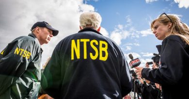 Earl Weener, NTSB board member, talks to reportes outside the Soldotna airport on July 8, 2013. (Loren Holmes / Alaska Dispatch)