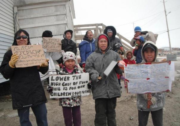 Protests over food prices took place in several communities across Nunavut in 2012. (CBC.ca)