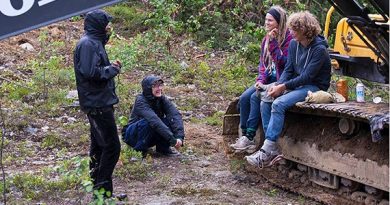 The activists who blocked work in Kallak. (Tor Lundberg Tuorda / Privat / Radio Sweden)