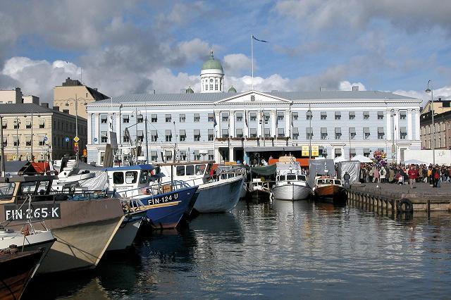 Boats docked in Helsinki, Finland. (Paal Aarsaether / Lehtikuva / AFP)