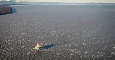 The Osprey platform in Cook Inlet. November 1, 2012. (Loren Holmes / Alaska Dispatch )