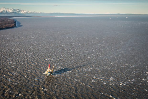 The Osprey platform in Cook Inlet. November 1, 2012. (Loren Holmes / Alaska Dispatch )