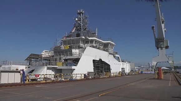 The Rauma shipyard is working on its last order, a naval patrol vessel, due to be completed in September. (Antti Laakso / Yle)