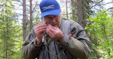 Mawson research director Erkki Vanhanen studies a sample in the field last June. (Riikka Rautiainen / Yle)