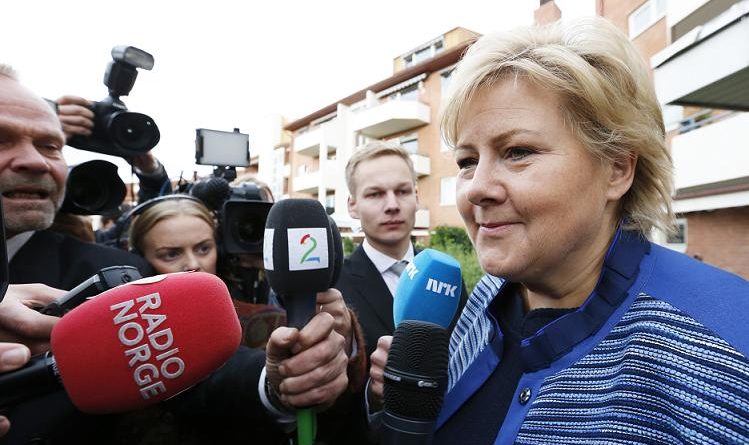 Erna Solberg led her Conservative Party to victory in the September 9, 2013 vote alongside three other centre-right parties, putting an end to eight years of centre-left rule. (Lise Aserud / NTB scanpix / AFP)