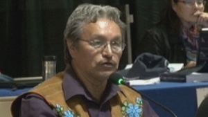 Eddie Erasmus was re-elected Tlicho Grand Chief last night. (CBC)