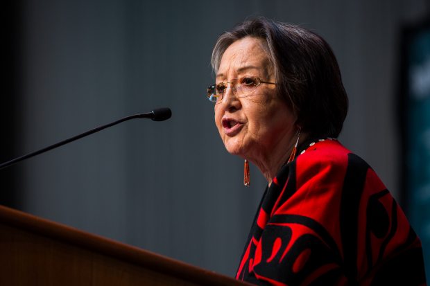 Rosita Worl, chair of the Alaska Federation of Natives’ Subsistence Committee, addresses the topic of traditional food gathering during the 2012 Alaska Federation of Natives convention. "The state's subsistence laws have effectively been gutted," she told Congress on Thursday. (Loren Holmes / Alaska Dispatch