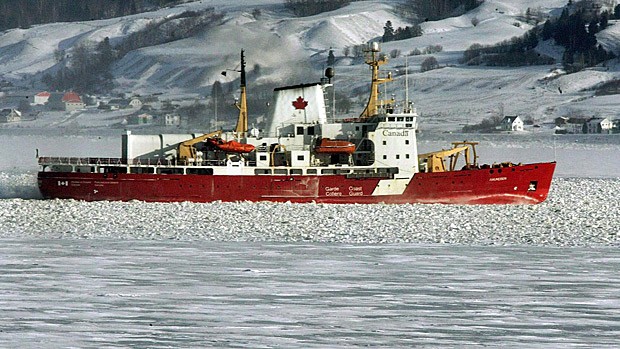 The bodies of three people killed in the crash of a helicopter from the Canadian Coast Guard icebreaker Amundsen have been moved to Resolute, Nunavut. (Jacques Boissinot/Canadian Press)