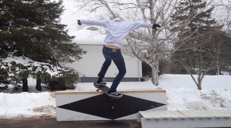 Performance, Komatik Skatebox 201, digital video still, Video by Navarana Igloliorte (Courtesy of Galerie Donald Brown)