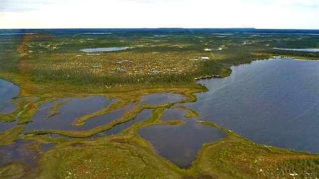 Hudson Bay Lowlands, a vast area of bogs, fens, lakes rivers. One of the last Arctic refugia, it too is showing dramatic changes due to warming which could have a dramatic effect on fish and wildlife, residents, and affect global climate (Kathleen Ruehland / Queen's University -PEARL)