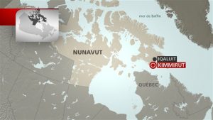 Carte du Nunavut. Le Nunavut, plus grand que le Mexique, couvre 2 093 190 km2 soit 1/5 de toute la superficie du Canada. (Radio-Canada)