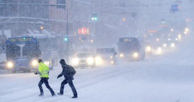 A file photo of a snow covered road in Helsinki, Finland. (AFP)