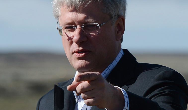 Canadian Prime Minister Stephen Harper pictured in Nunavik, the Inuit self-governeing region of northern Quebec, on August 23, 2013. (Sean Kilpatrick / The Canadian Press)