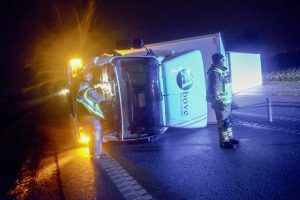 A scene from Sweden's storm Xaver earlier this month. Similar scenes played out in North Sweden when storm Ivar hit on Thursday. (Johan Nilsson / TT News Agency / AFP)