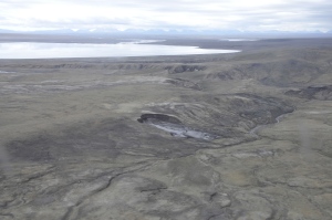 The Fosheim Peninsula on Ellesmere Island contains both coal and unique fossils, including alligators, turtles and primates that lived on the Arctic Island 50 million years ago. (N. Rybczynski)