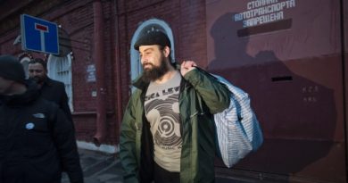 Greenpeace activist Alexandre Paul of Montreal was released from a St. Petersburg jail on Nov. 22, 2013 after being arrested Sept. 19 for protesting against drilling in the Arctic. (Pavel Golovkin/AP)