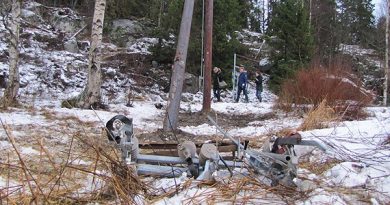 Many power cables were brought down by the strong winds. (Lotte Nord/SR)