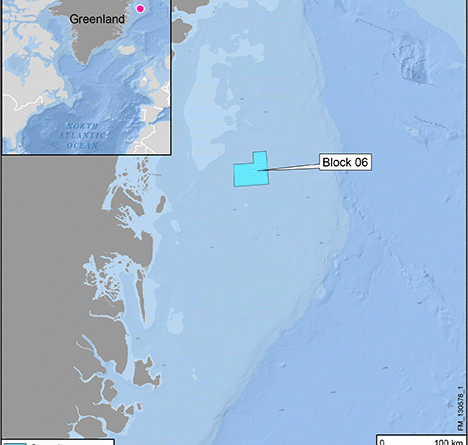 Map of Block 6, the area awarded to Statoil off east Greenland. (Statoil)