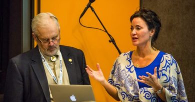 Rep. Bob Herron and Sen. Lesil McGuire at the Arctic Circle conference in Iceland in 2013. (Loren Holmes / Alaska Dispatch)