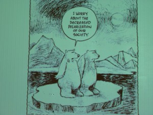 Arctic psychologist Stoknes’ cartoon. (Irene Quaile / Deutsche Welle)
